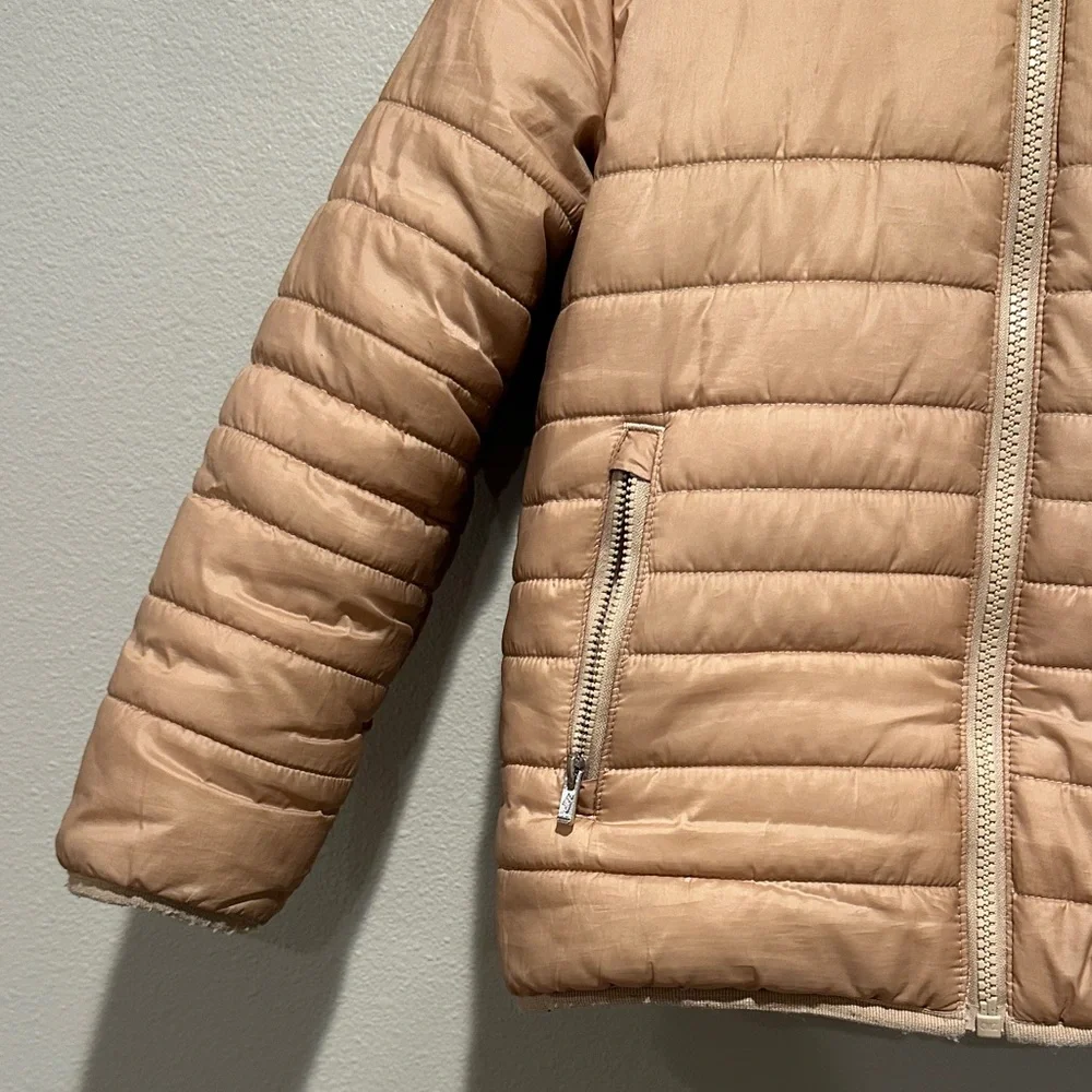 Nike Beige Puffer Jacket Size: 5